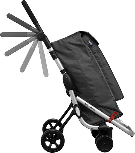 Playmarket Go Up Original 2 or 4 Wheel Folding Shopping Trolley – 39.5L with Thermal Pocket