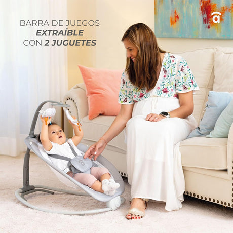 Asalvo Aqua Foldable Baby Bouncer with Music, Vibrations & 4 Recline Positions