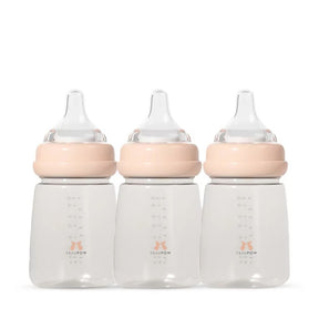 Fraupow Leak-Proof Milk Storage and Baby Feeding Bottles, 200ml, Pack of 3