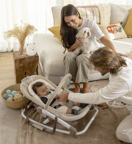 Jane Fold Rocker with toys arch