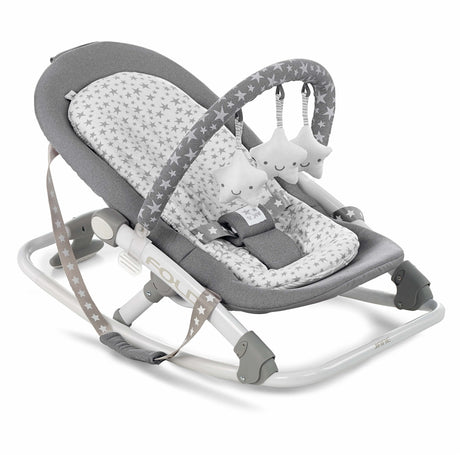 Jane Fold Rocker with toys arch