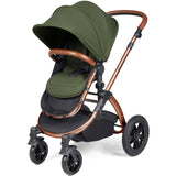 Ickle Bubba Stomp Luxe All-in-One Premium i-Size Travel System with ISOFIX Base, Bronze / Woodland / Tan