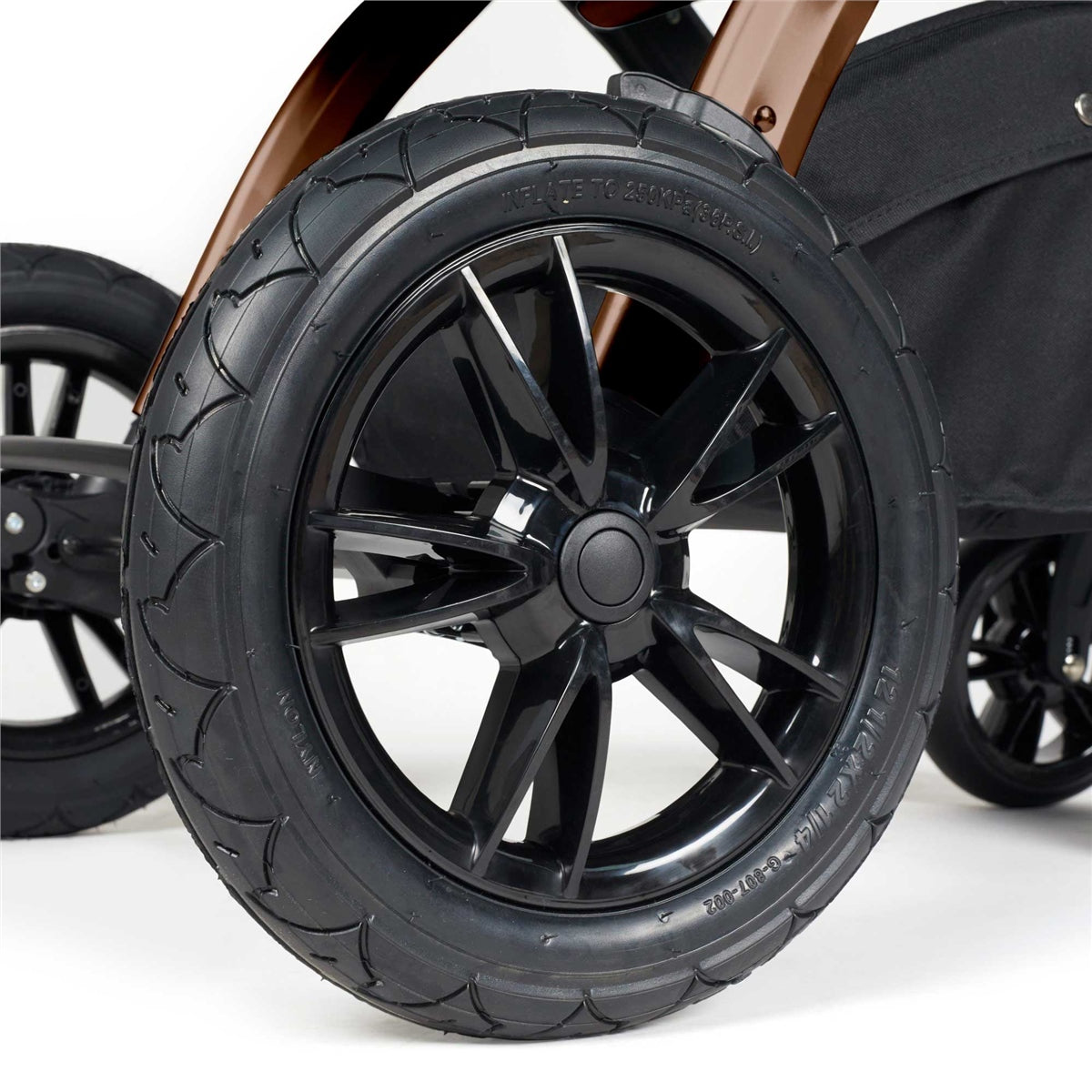 Ickle Bubba Stomp Luxe All-in-One Premium i-Size Travel System with ISOFIX Base, Bronze / Woodland / Tan