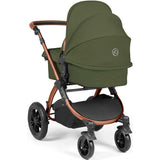 Ickle Bubba Stomp Luxe All-in-One Premium i-Size Travel System with ISOFIX Base, Bronze / Woodland / Tan