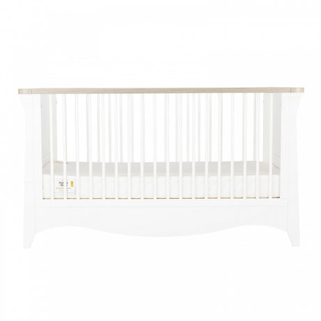 CuddleCo Clara Cot Bed, White/Ash