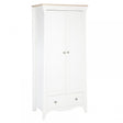 CuddleCo Clara 2 Door Double Wardrobe, White/Ash