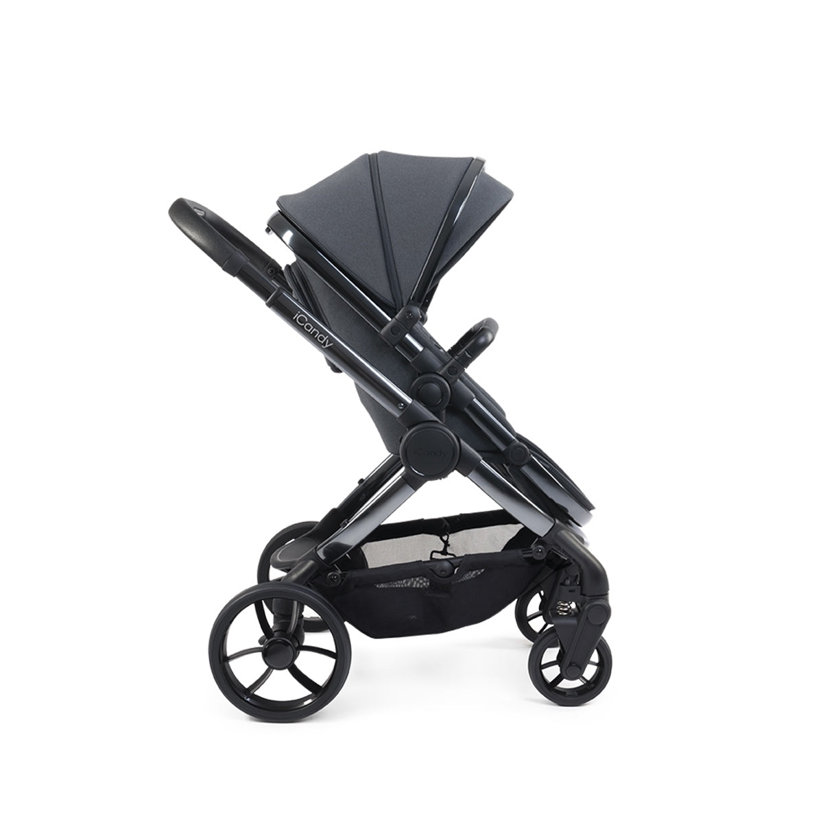 iCandy Peach 7 Premium iSize Travel System & Starter Nursery Bundle including Isofix Base, Dark Grey Phantom