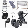 iCandy Peach 7 Premium iSize Travel System & Starter Nursery Bundle including Isofix Base, Dark Grey Phantom
