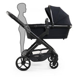 iCandy Peach 7 Premium iSize Travel System & Starter Nursery Bundle including Isofix Base, Black Edition