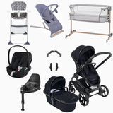 iCandy Peach 7 Premium iSize Travel System & Starter Nursery Bundle including Isofix Base, Black Edition