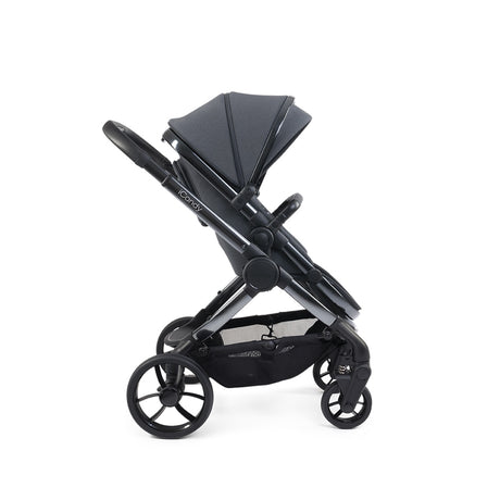 iCandy Peach 7 Essential iSize Travel System & Starter Nursery Bundle including Isofix Base, Dark Grey Phantom
