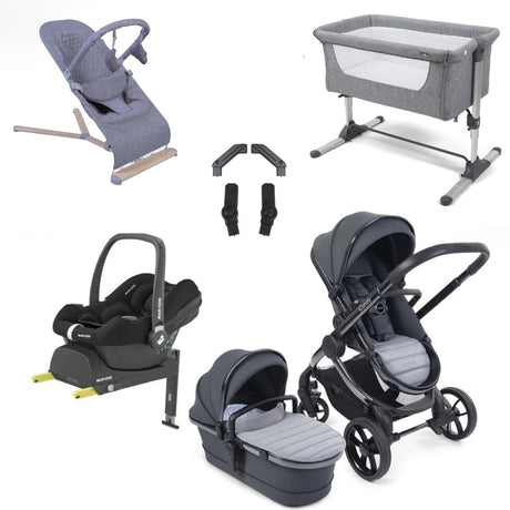 iCandy Peach 7 Essential iSize Travel System & Starter Nursery Bundle including Isofix Base, Truffle Phantom