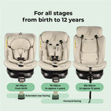 My Babiie Spin i-Size Car Seat, 40-150cm, 0-12 Years