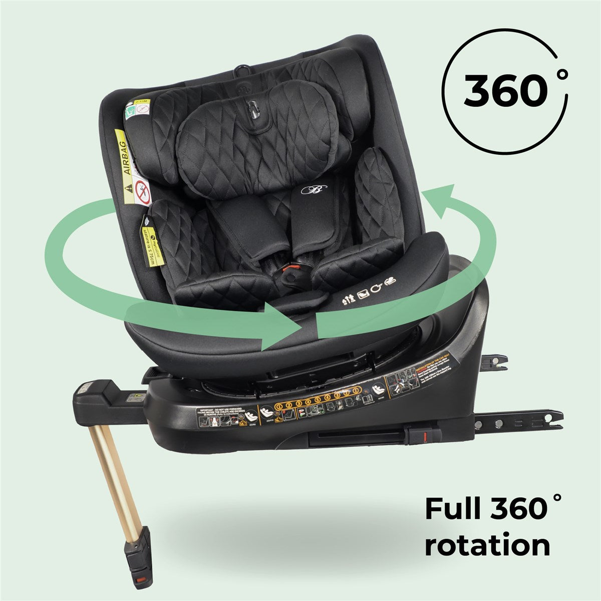 My Babiie Spin i-Size Car Seat, 40-150cm, 0-12 Years