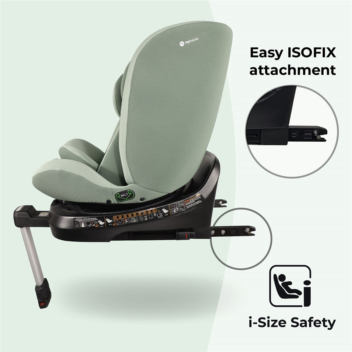 My Babiie Spin i-Size Car Seat, 40-150cm, 0-12 Years