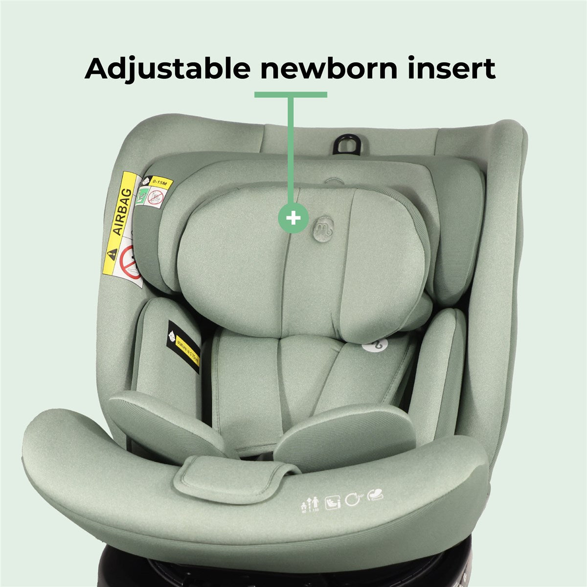My Babiie Spin i-Size Car Seat, 40-150cm, 0-12 Years