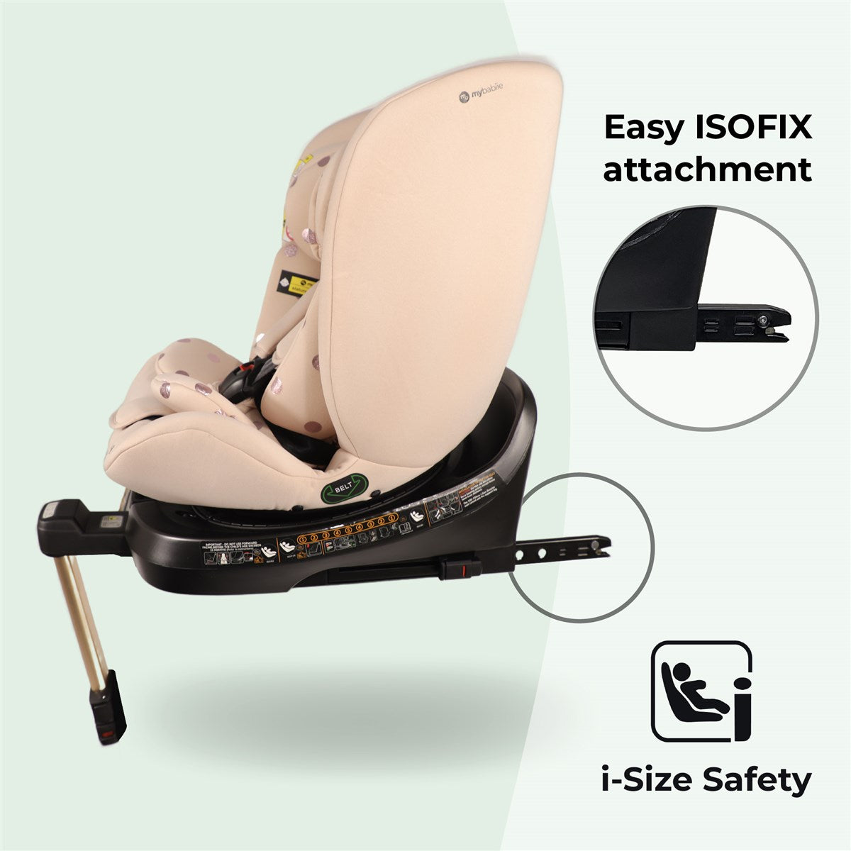 My Babiie Spin i-Size Car Seat, 40-150cm, 0-12 Years