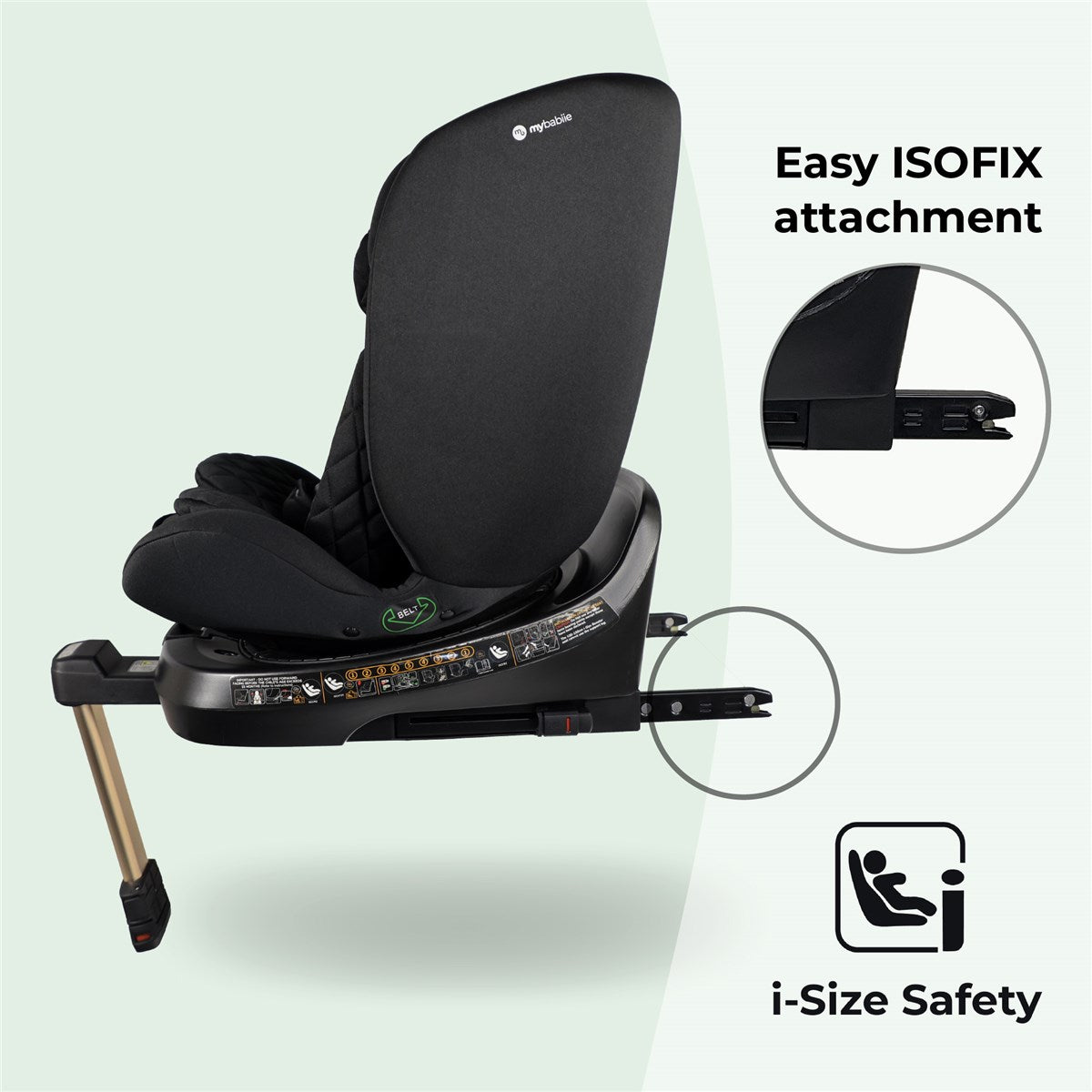My Babiie Spin i-Size Car Seat, 40-150cm, 0-12 Years