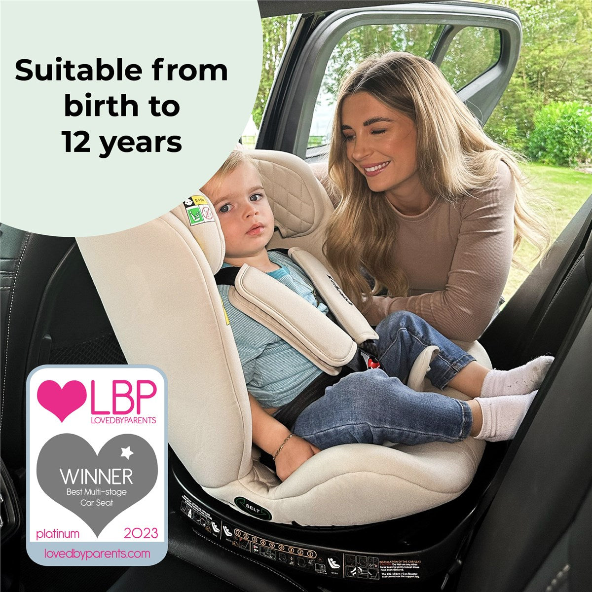 My Babiie Spin i-Size Car Seat, 40-150cm, 0-12 Years