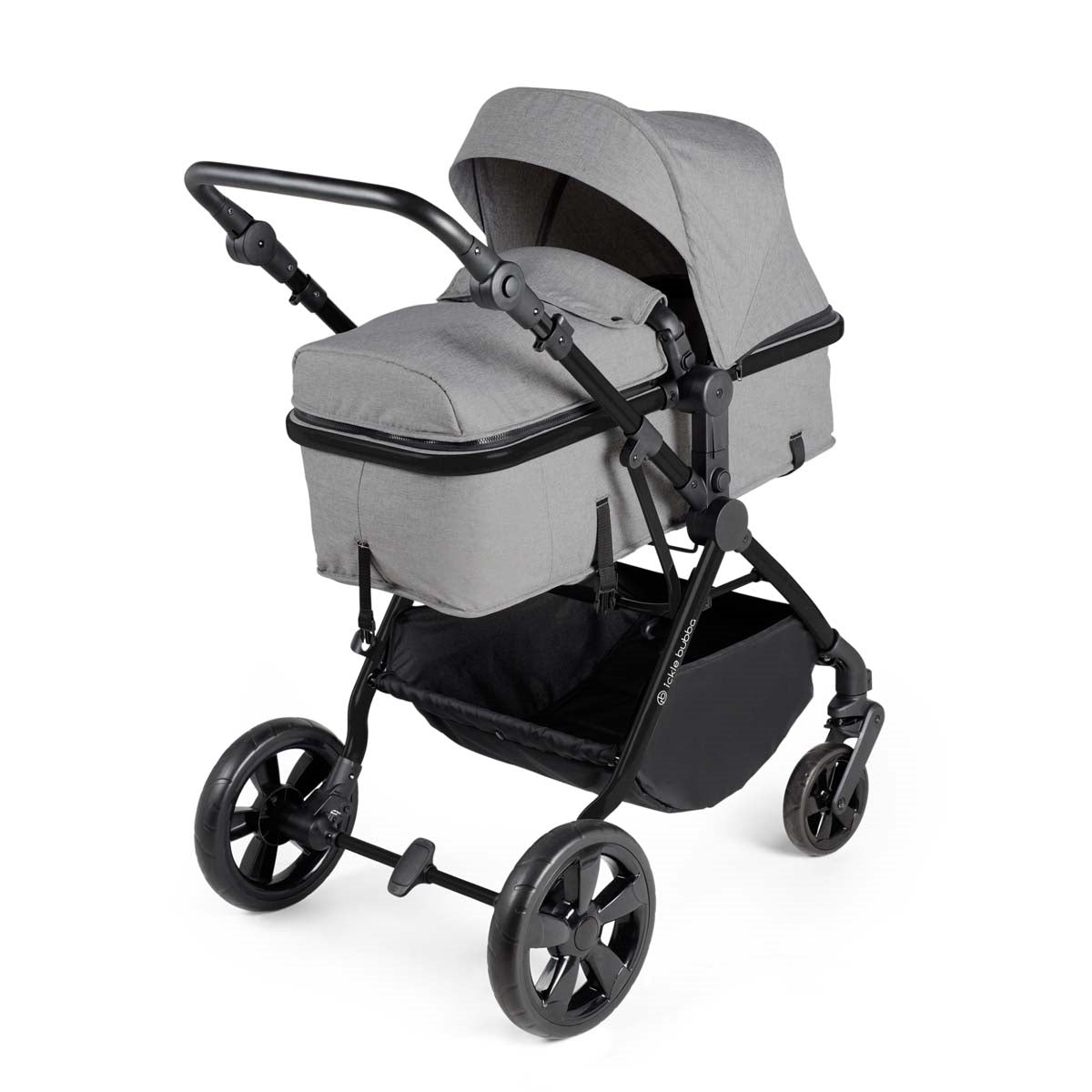 Ickle Bubba Comet 2-In-1 Pram & Pushchair - Black / Space Grey / Black