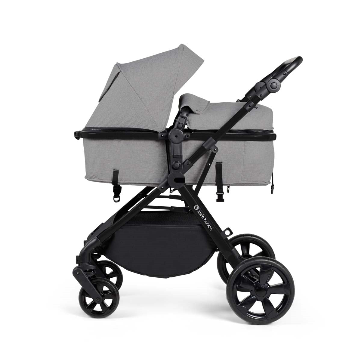 Ickle Bubba Comet 2-In-1 Pram & Pushchair - Black / Space Grey / Black