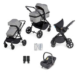 Ickle Bubba Comet 3-In-1 Travel System with Astral Car Seat, Black / Space Grey / Black