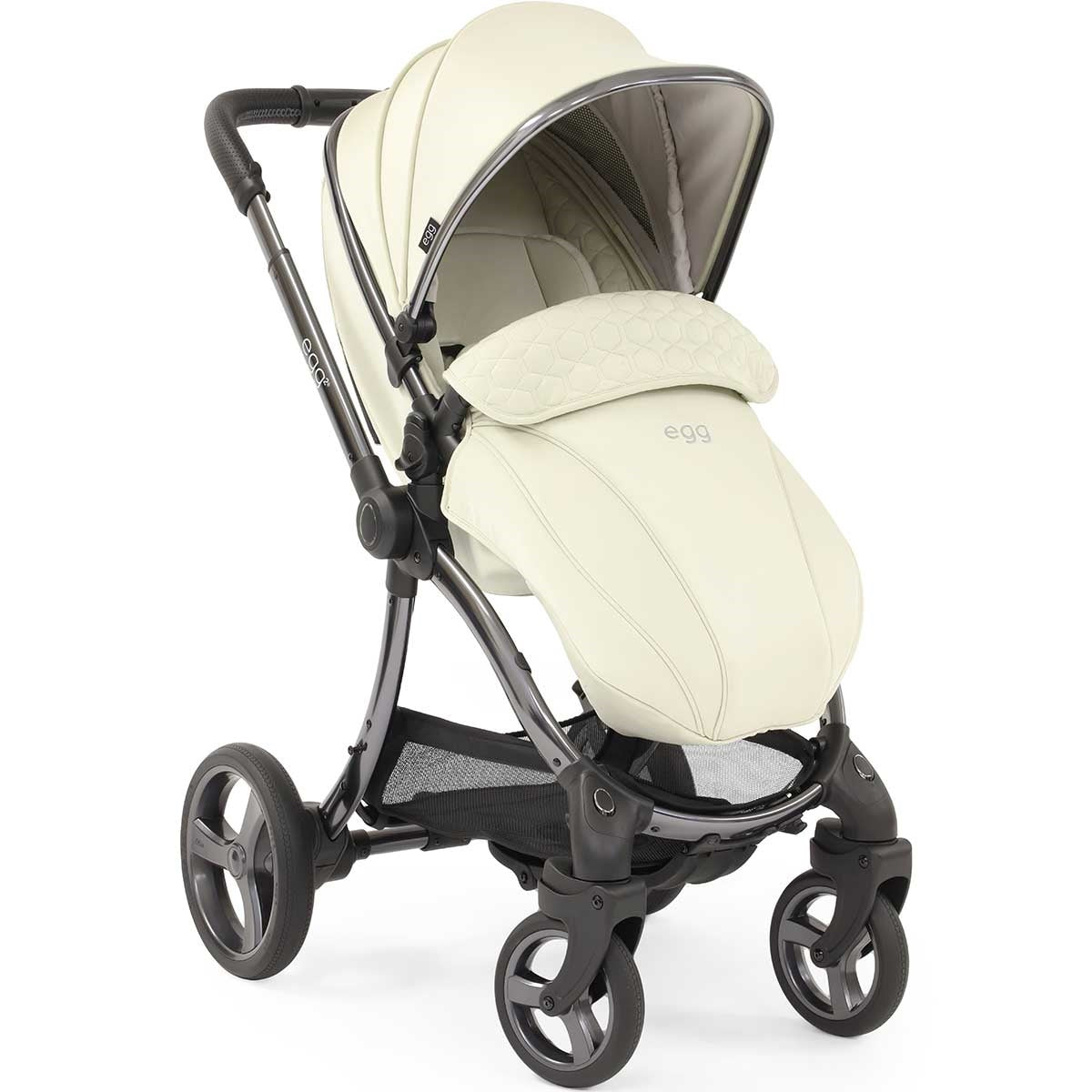 Egg Egg 2 Stroller + Carrycot Complete Pram Set, Moonbeam
