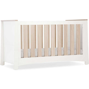 CuddleCo Ada Cot Bed, White/Ash