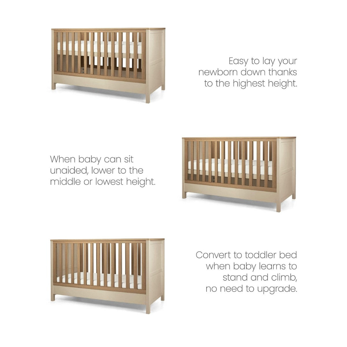 Mamas & Papas Harwell 3 Piece Furniture Range (Cot Bed, Dresser Changer & Wardrobe)