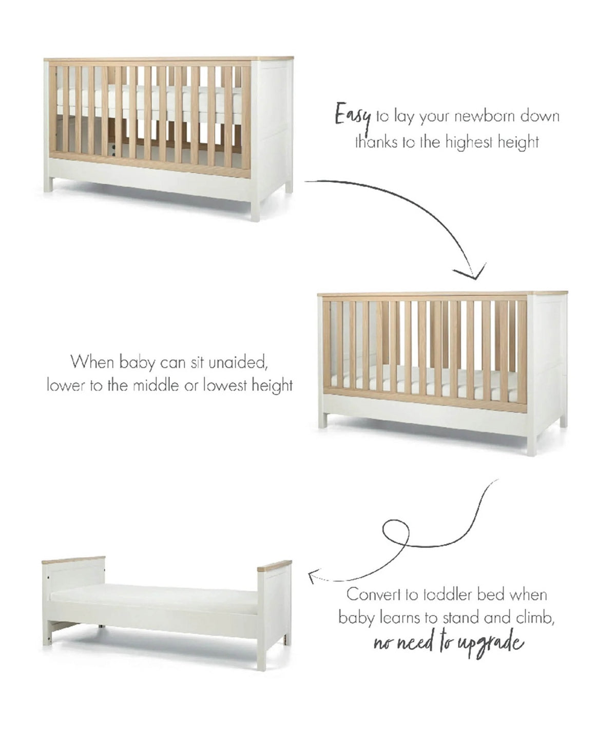 Mamas & Papas Harwell 3 Piece Furniture Range (Cot Bed, Dresser Changer & Wardrobe)