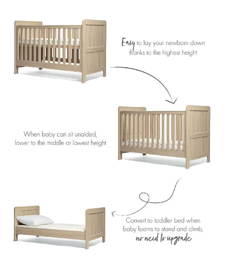 Mamas & Papas Atlas 3 Piece Furniture Set (Cot Bed, Dresser Changer & Wardrobe)