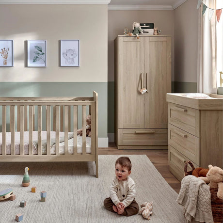 Mamas & Papas Atlas 3 Piece Furniture Set (Cot Bed, Dresser Changer & Wardrobe)