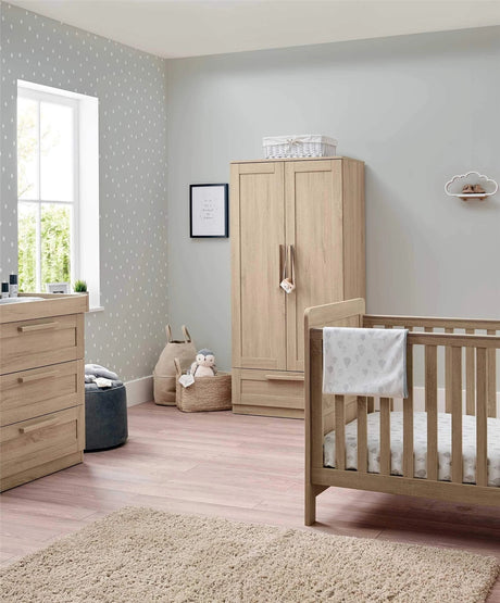 Mamas & Papas Atlas 3 Piece Furniture Set (Cot Bed, Dresser Changer & Wardrobe)