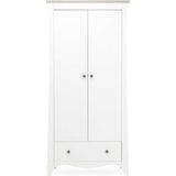 CuddleCo Clara 3 Piece Nursery Furniture Set (Cot Bed, Wardrobe & Dresser) - White & Ash