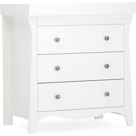 CuddleCo Clara 2 Piece Nursery Furniture Set (Cot Bed & Dresser) - White