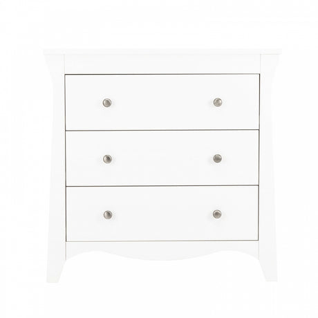 CuddleCo Clara 2 Piece Nursery Furniture Set (Cot Bed & Dresser) - White