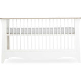 CuddleCo Clara 2 Piece Nursery Furniture Set (Cot Bed & Dresser) - White/Ash