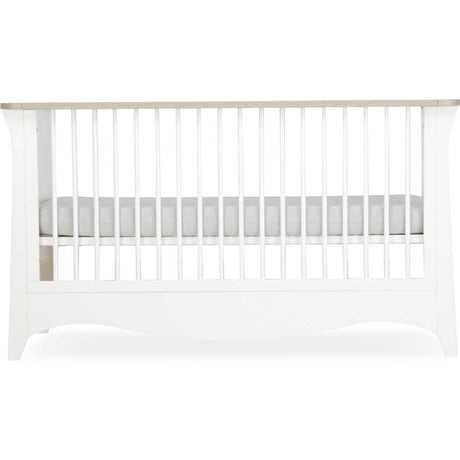 CuddleCo Clara 2 Piece Nursery Furniture Set (Cot Bed & Dresser) - White/Ash