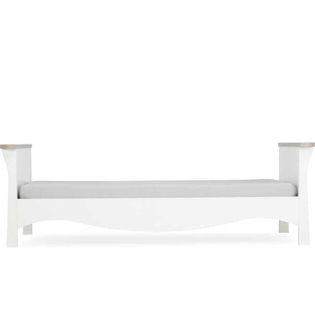 CuddleCo Clara 2 Piece Nursery Furniture Set (Cot Bed & Dresser) - White/Ash