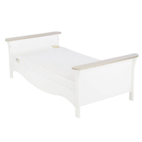 CuddleCo Clara 2 Piece Nursery Furniture Set (Cot Bed & Dresser) - White/Ash