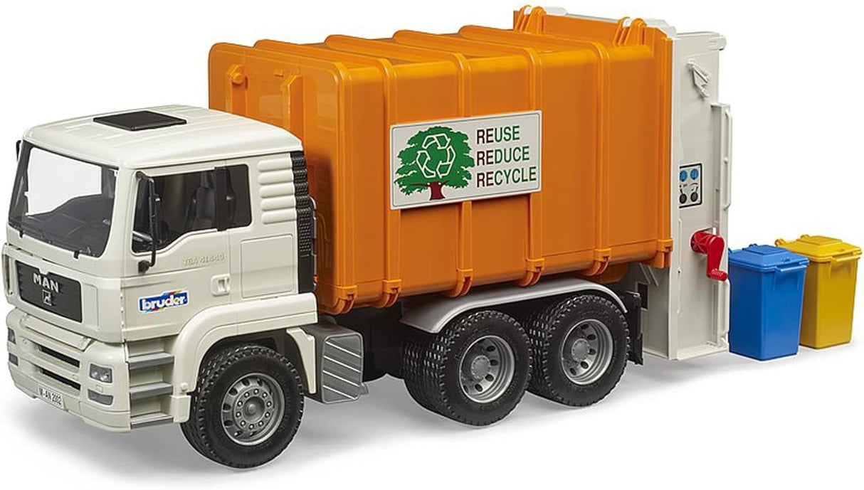Bruder MAN TGS Rear Loading Garbage Truck, Scale 1:16