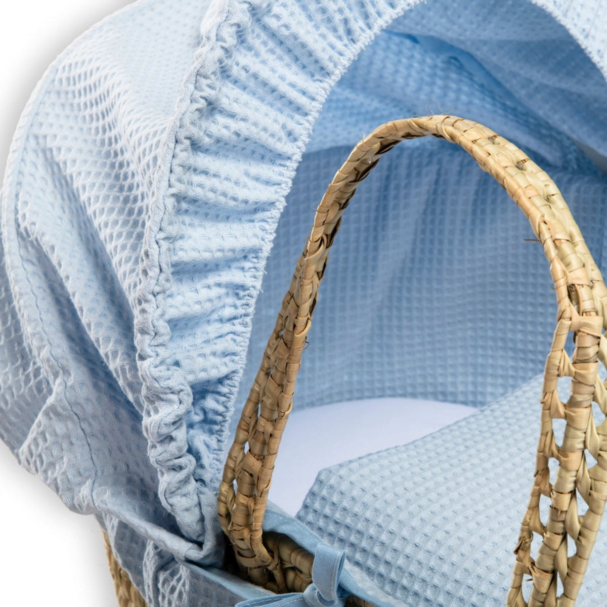 Clair De Lune Waffle Palm Moses Basket