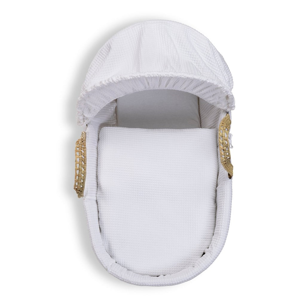 Clair De Lune Waffle Palm Moses Basket