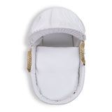 Clair De Lune Waffle Palm Moses Basket