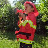 Melissa & Doug Fire Chief Costume Set − Dress Up & Role Play for Boys & Girls | With Extinguisher, Helmet, Badge, Bullhorn & Jacket | Age 3+