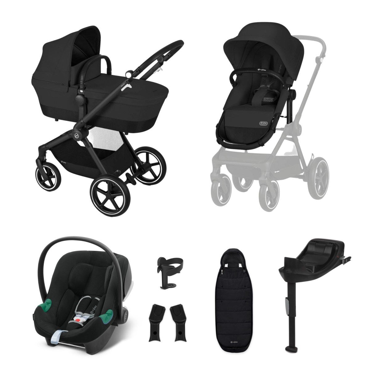 Cybex Eos Lux 9 Piece Travel System Bundle