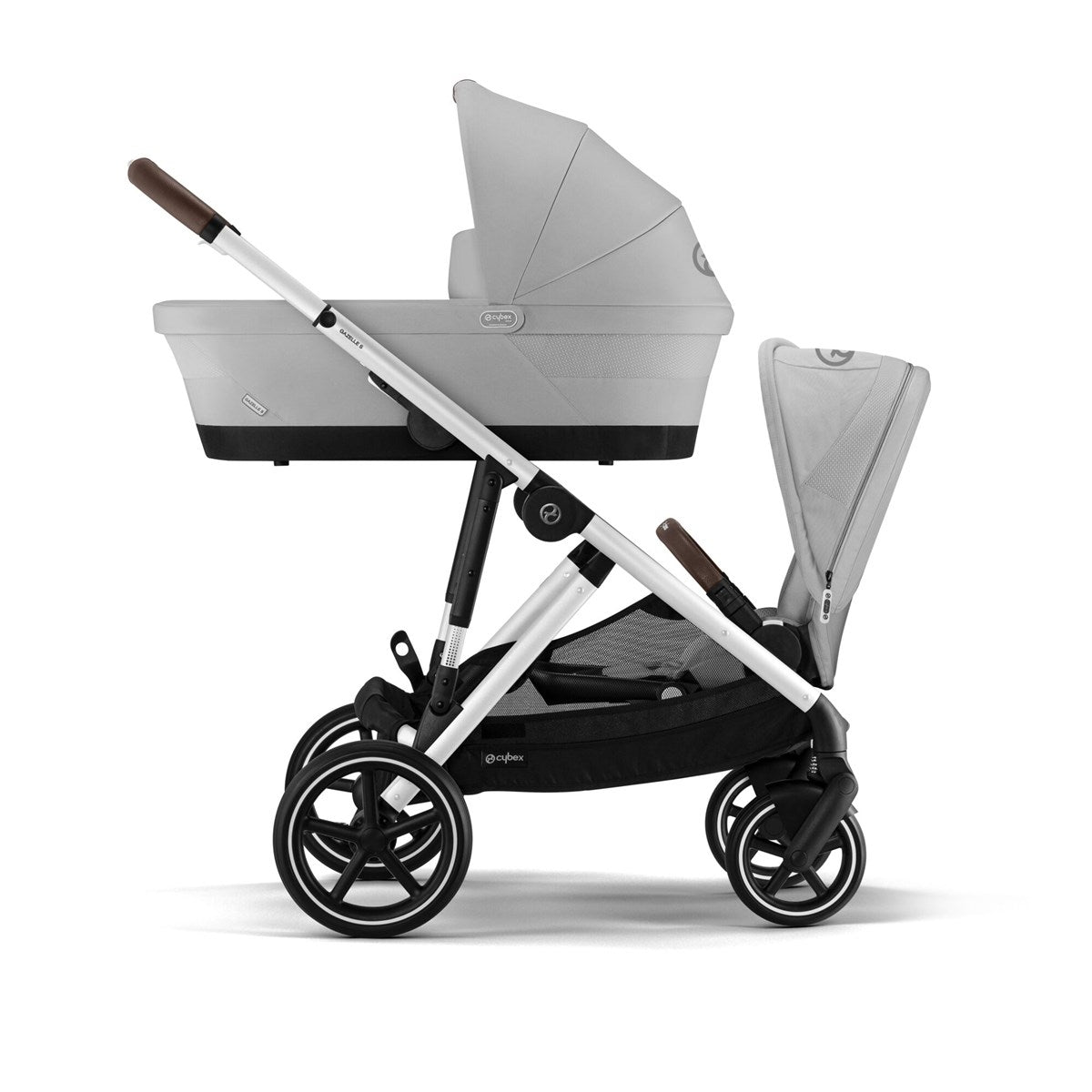 Cybex Gazelle S Single to Double Pram, Lava Grey