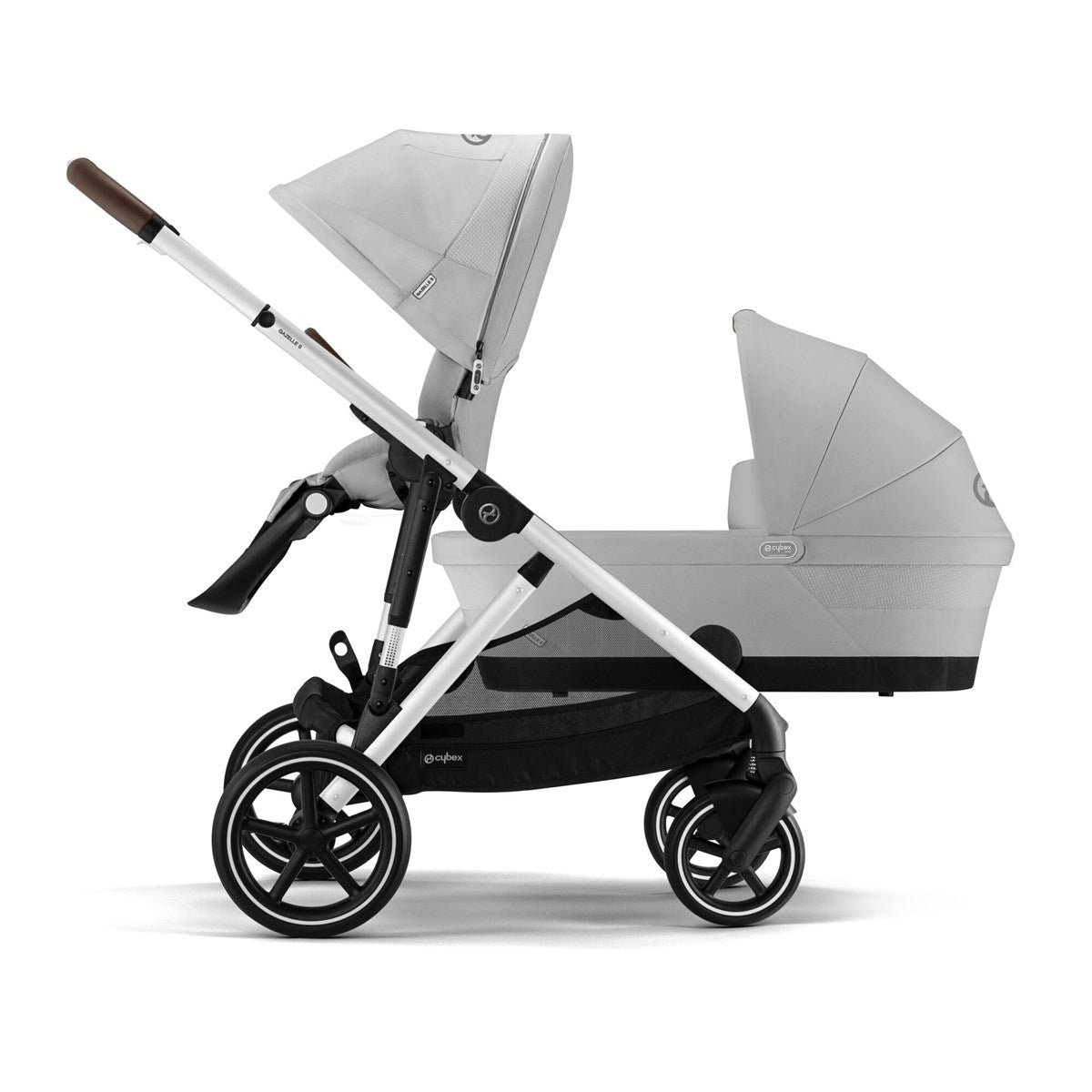 Cybex Gazelle S Single to Double Pram, Lava Grey