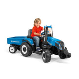 Peg Perego New Holland T8 12V Electric Tractor with Trailer, 3+ years