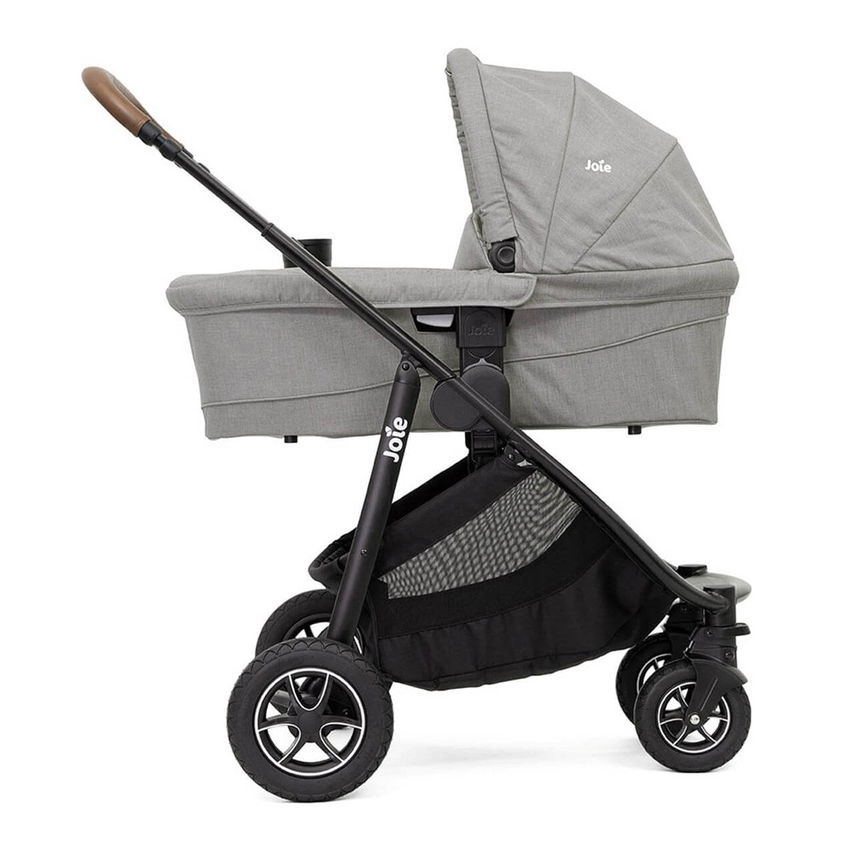 Joie Versatrax On The Go Travel System With Rotating Car Seat Bundle, Pebble